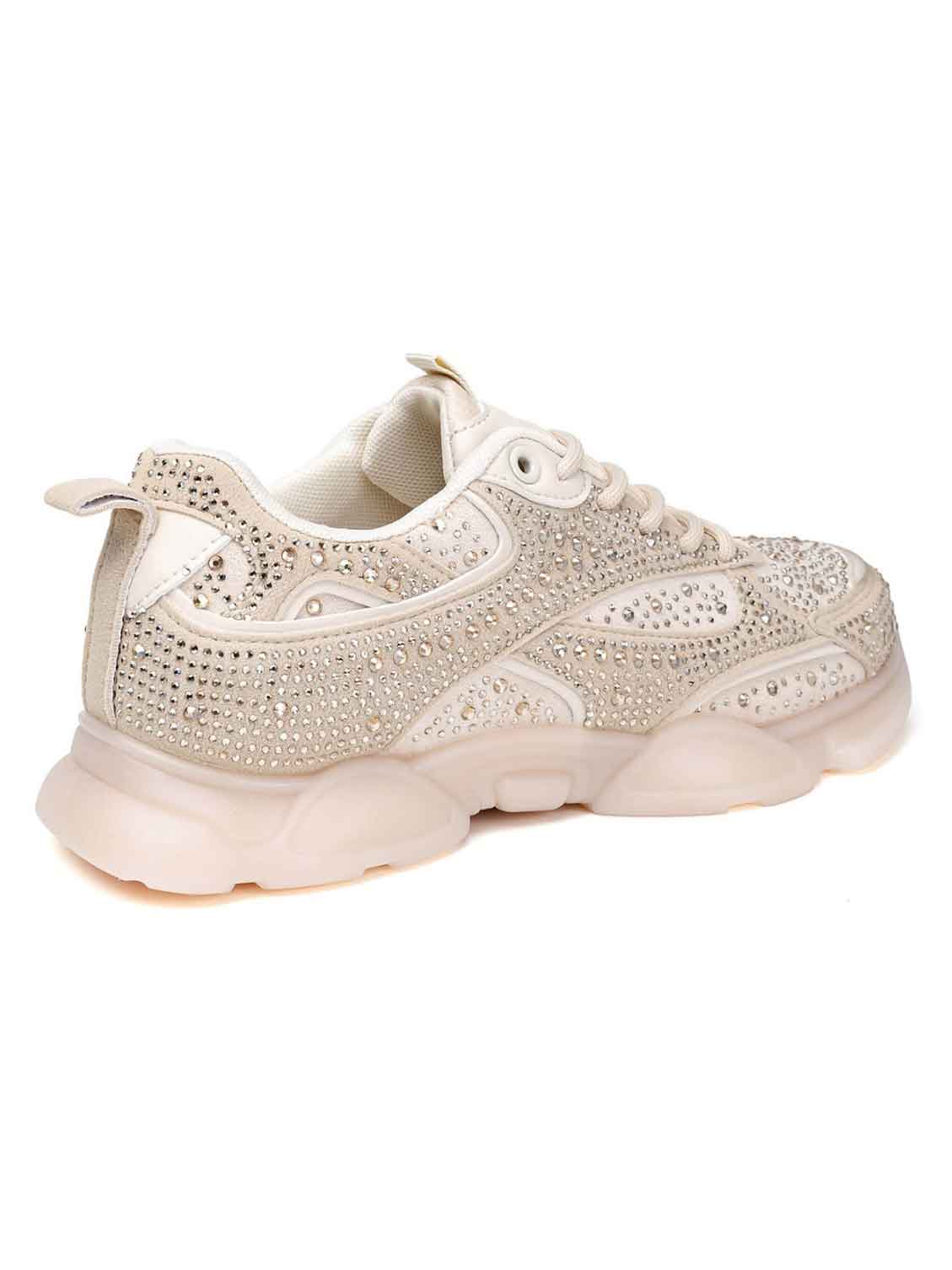 Matilda - Snygga sneakers dekorerade med glittrande strass