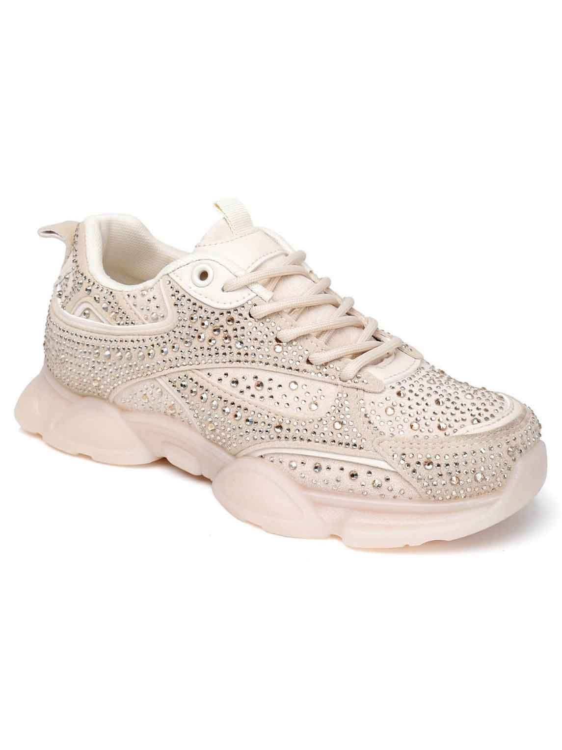 Matilda - Snygga sneakers dekorerade med glittrande strass