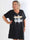 Alana - Plus size t-shirtkjole i bomuld med fejrmotiver foran