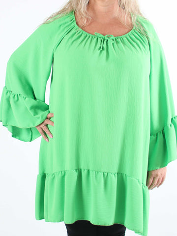 Alicia - Tunikaklänning i plus size med elastisk halsringning