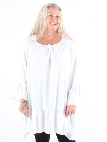 Alicia - Tunikaklänning i plus size med elastisk halsringning