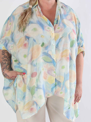 Almine - Mångfärgad plus size-tunika i lös passform