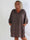 Amidala Check - Elegant ternet plus size tunikakjole i viskose