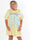 Andrea - Plus size t-shirtklänning i mjuk viskosblandning med basebollinspirerad design