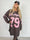 Andrea Long Sleeve – Sweatshirtklänning i viskosblandning med en sportig, basebollinspirerad design