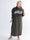 Angela - Lång plus size hoodieklänning i bomull