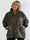 Augusta - Quiltad plus size jacka med huva och dragkedja