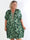 Reem Butterfly - Elastisk plus size kjole med sommerfugleprint og v-udskæring