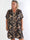 Reem Butterfly - Elastisk plus size kjole med sommerfugleprint og v-udskæring