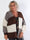 Belis - Flerfärgad stickad plus size kofta