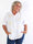 Catherina – Elegant plus size bomullsskjorta med fina, broderade gulddetaljer