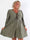 Cersei Gold Check - Plus size babydoll klänning med guldfärgat mönster och rosetter