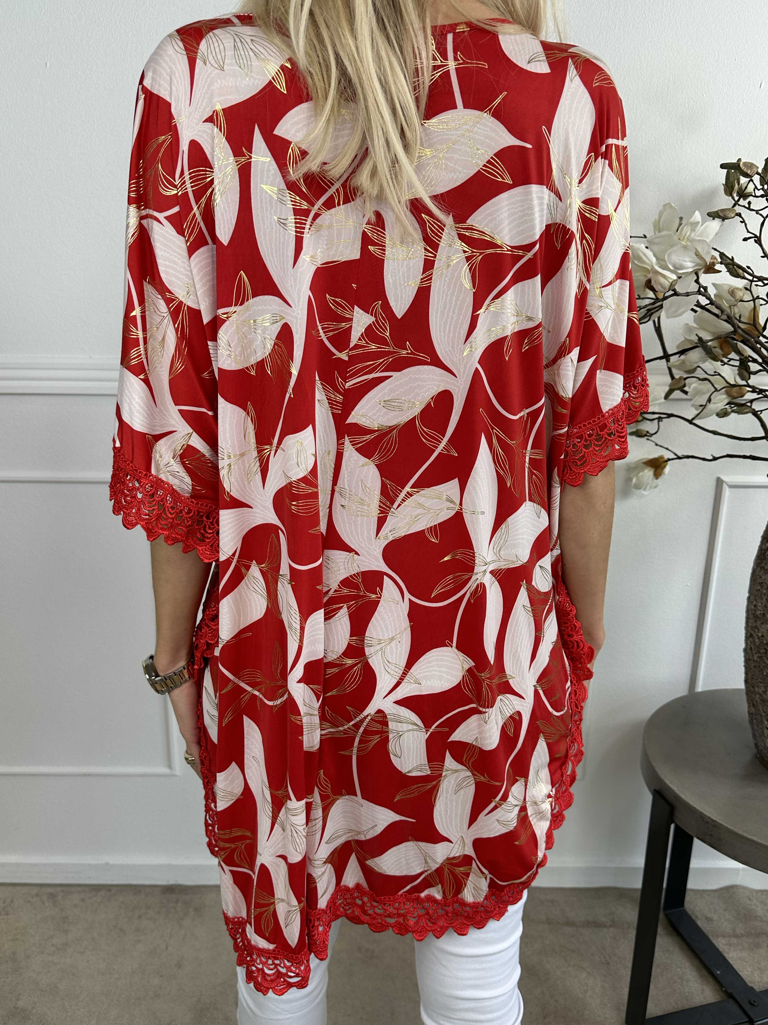 Chara - Tunikaklänning med resår, spetskant och dragkedja