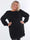 Dajana - Stickad klänning i plus size med ballongärmar
