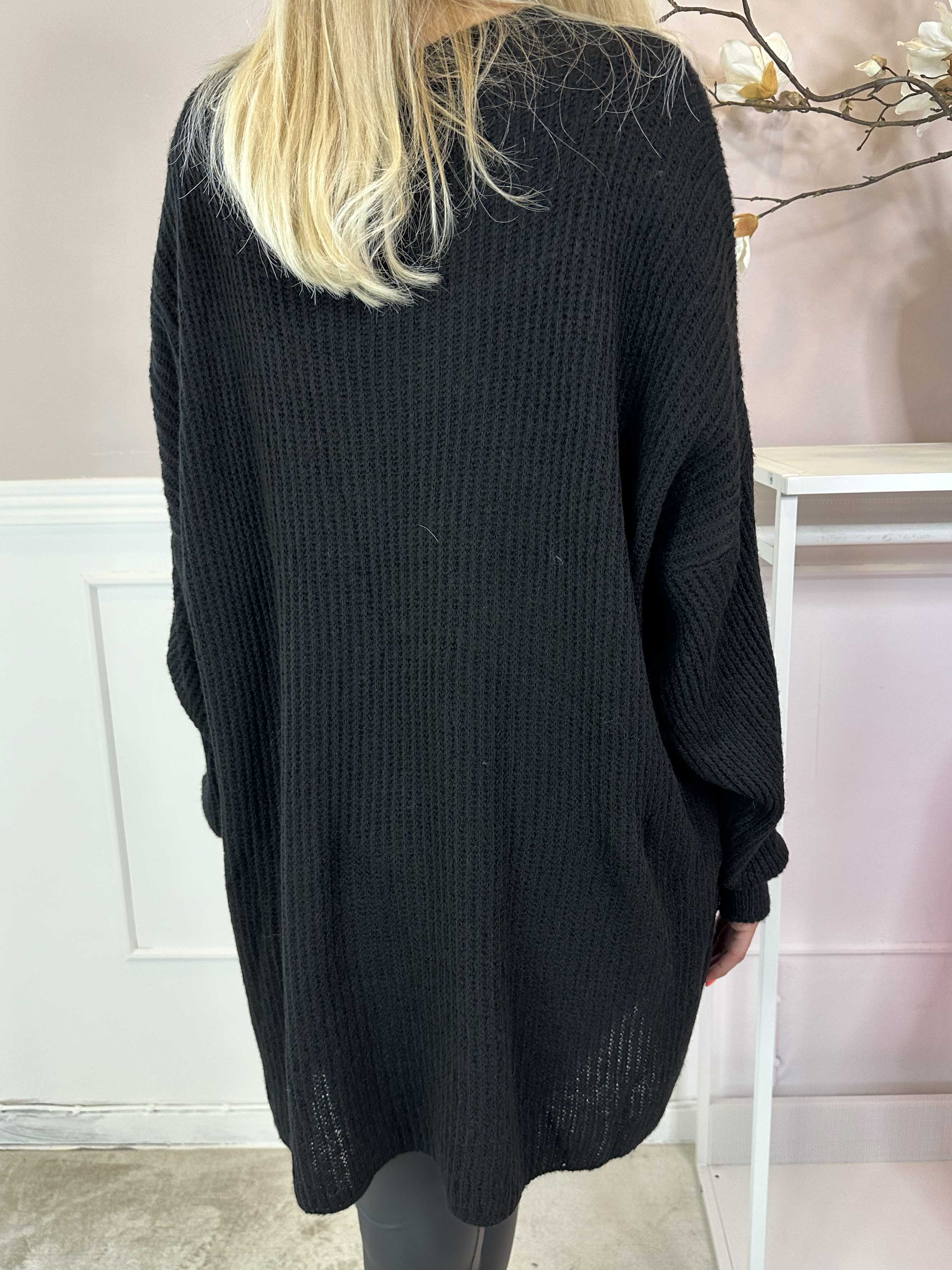 Dakota - Lång stickad blus med fickor