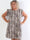 Dana - Plus size viskose kjole i dyreprint med fine flæseærmer og sløjfe på ryggen