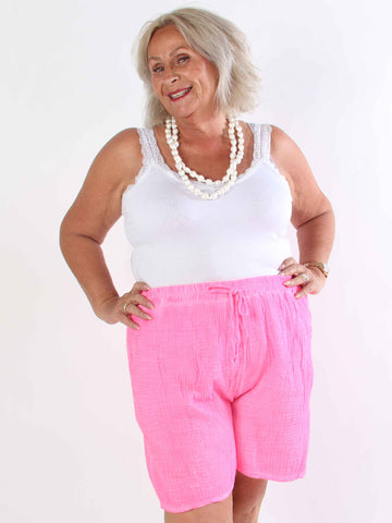 Delia - Mjuka plus size shorts i bomull