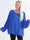Destiny Plain - Plus size blus i chiffong med fladdermusärmar