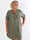 Ebba Gold Check Long - Elastisk plus size klänning med gulddetaljer