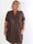 Ebba Gold Check Long - Elastisk plus size klänning med gulddetaljer