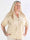 Ebba Gold Leaf Shirt - Elastisk plus size blus mönstrad med bladguld