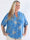 Ebba Gold Leaf Shirt - Elastisk plus size blus mönstrad med bladguld