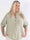 Ebba Gold Shirt - Elastisk plus size blus med guld prickar