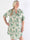 Ebba Pattern Long - Elastisk mönstrad plus size klänning med gulddetaljer