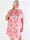 Ebba Pattern Long - Elastisk mönstrad plus size klänning med gulddetaljer