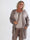 Elizabeth - Lang plus size strikcardigan med fint hulmønster på ærmerne