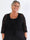 Elly - Lätt plus size-kofta i viskos med spetsmönster