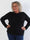 Elowen - Plus size strikbluse med blondekanter ved halsudskæringen og ærmerne