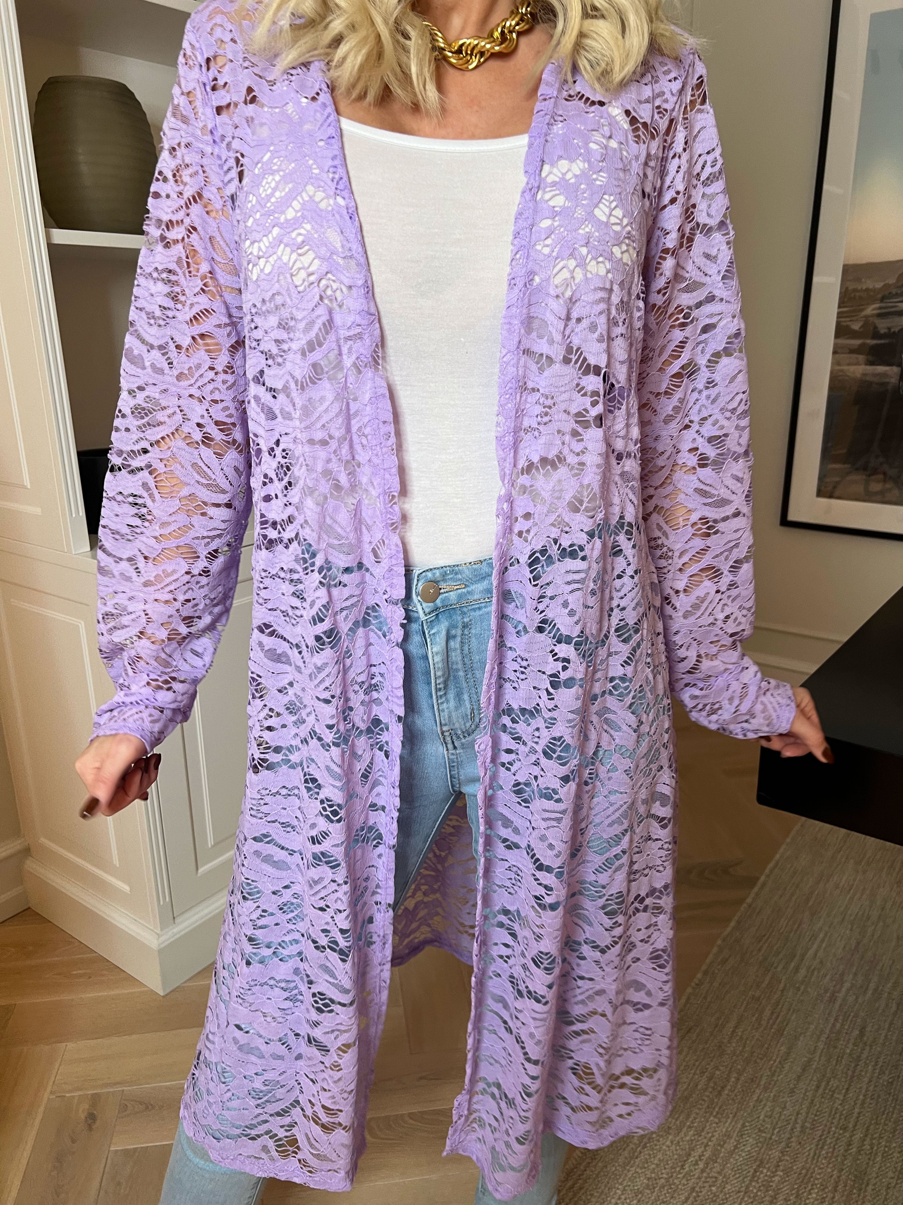 Emery - Blondecardigan med stræk i