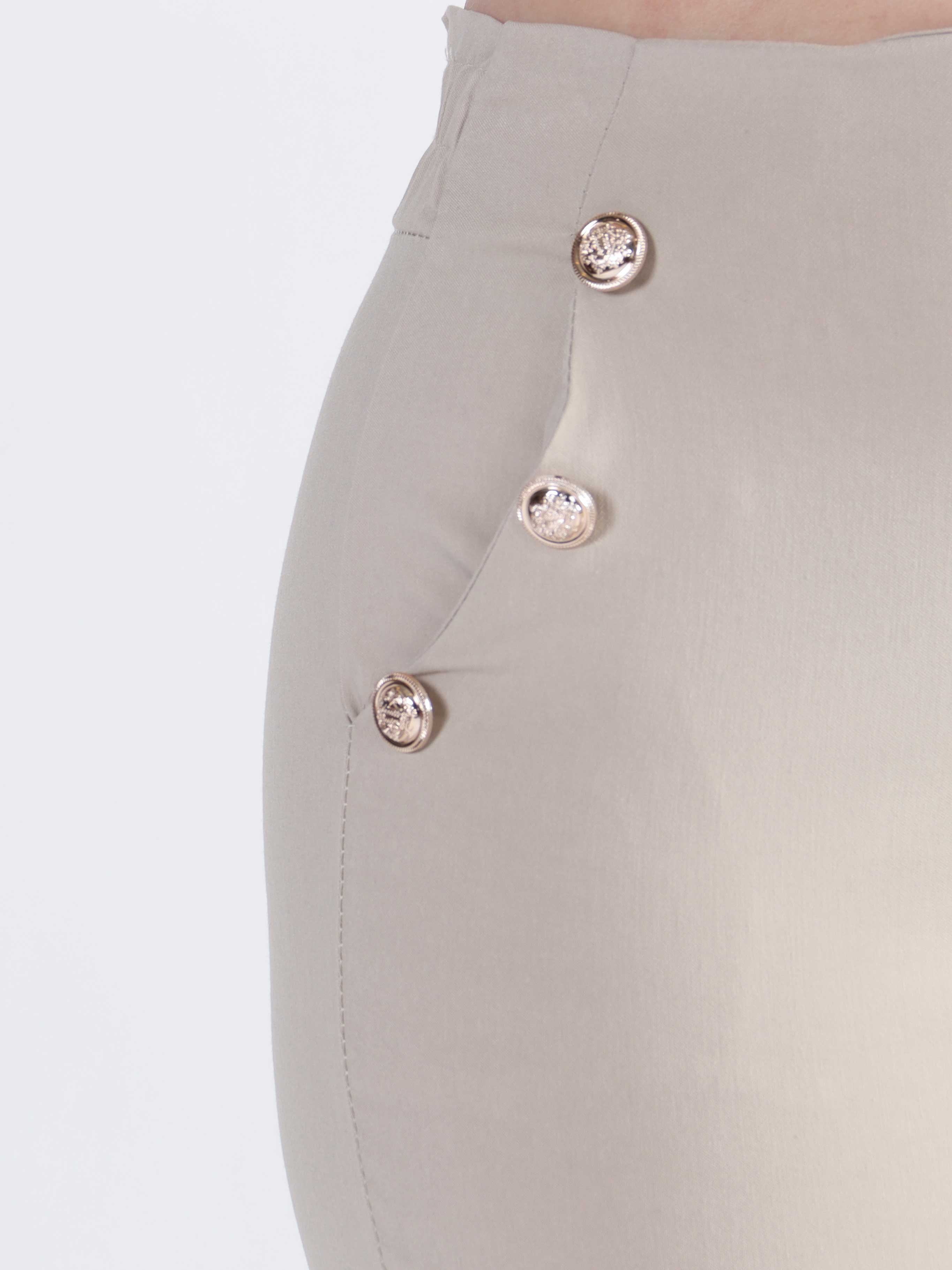 Emma - Leggings med resår i midjan och guldfärgade knappar