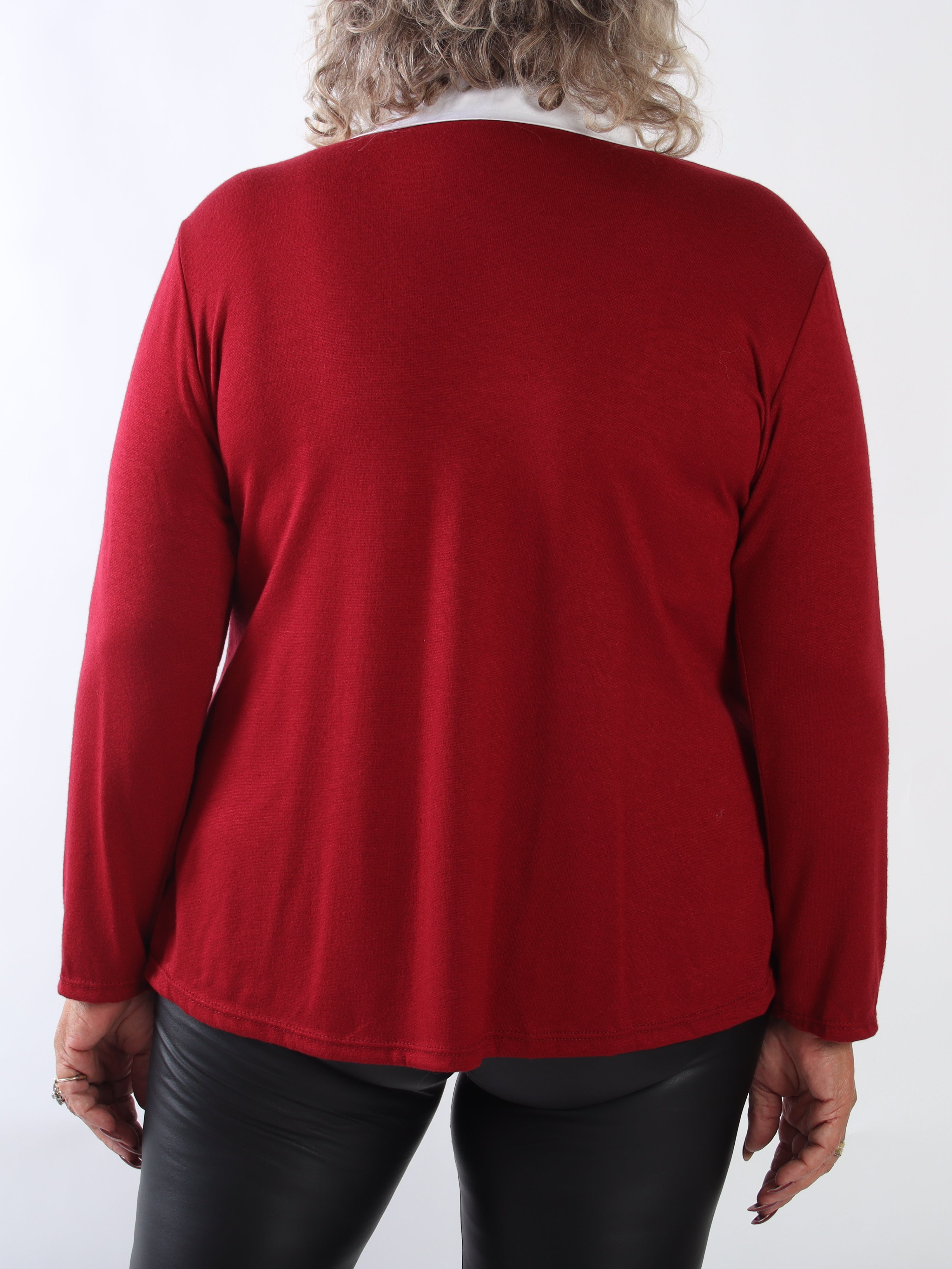 Gabriella - Blus i plus size i mjuk viskos med en fin skjortkrage som ger en stilfull look