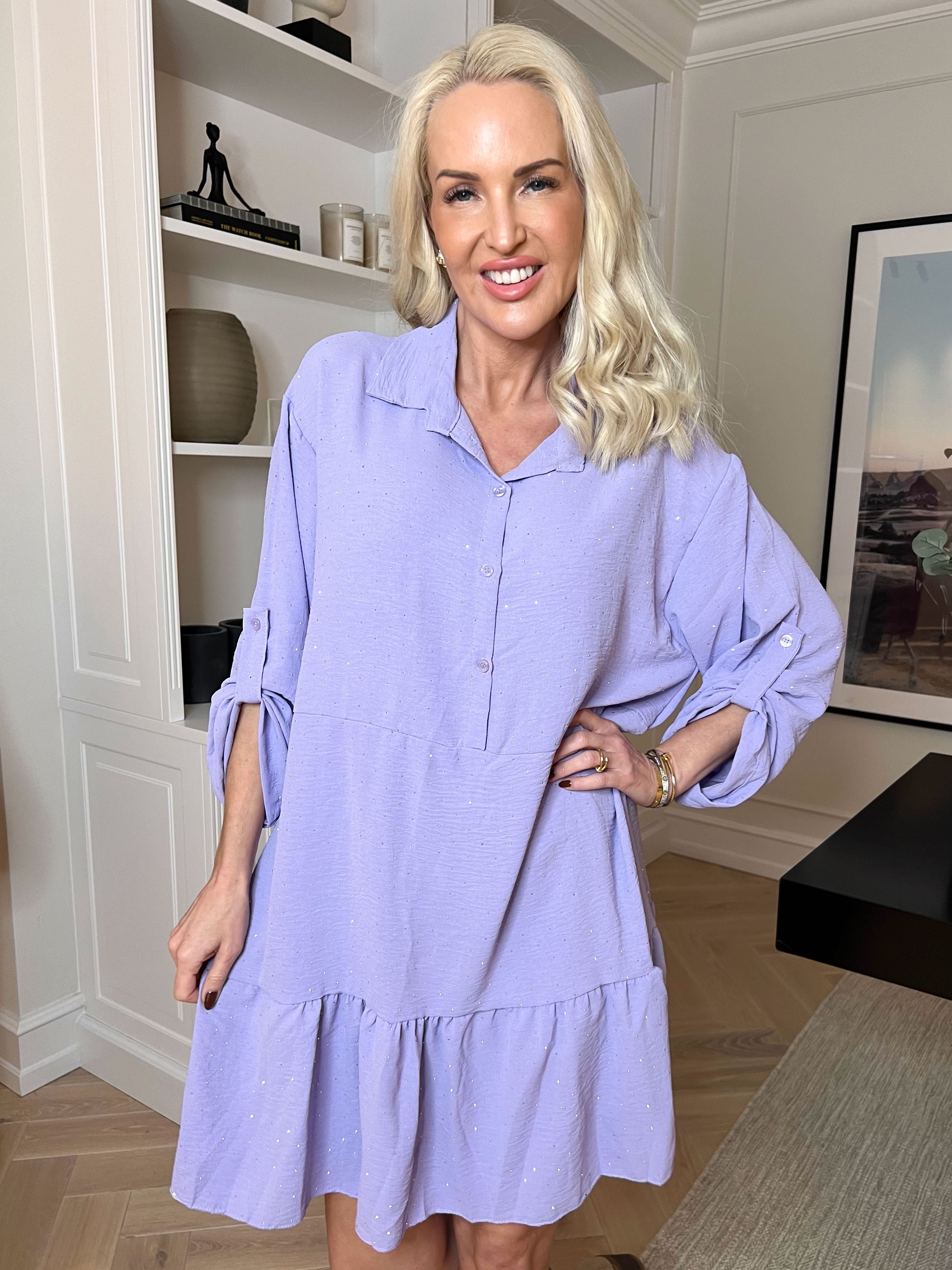 Gissele - Sød kjole i viskose med fine similisten