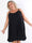 Harper - Plisserad viskos plus size klänning i a-form