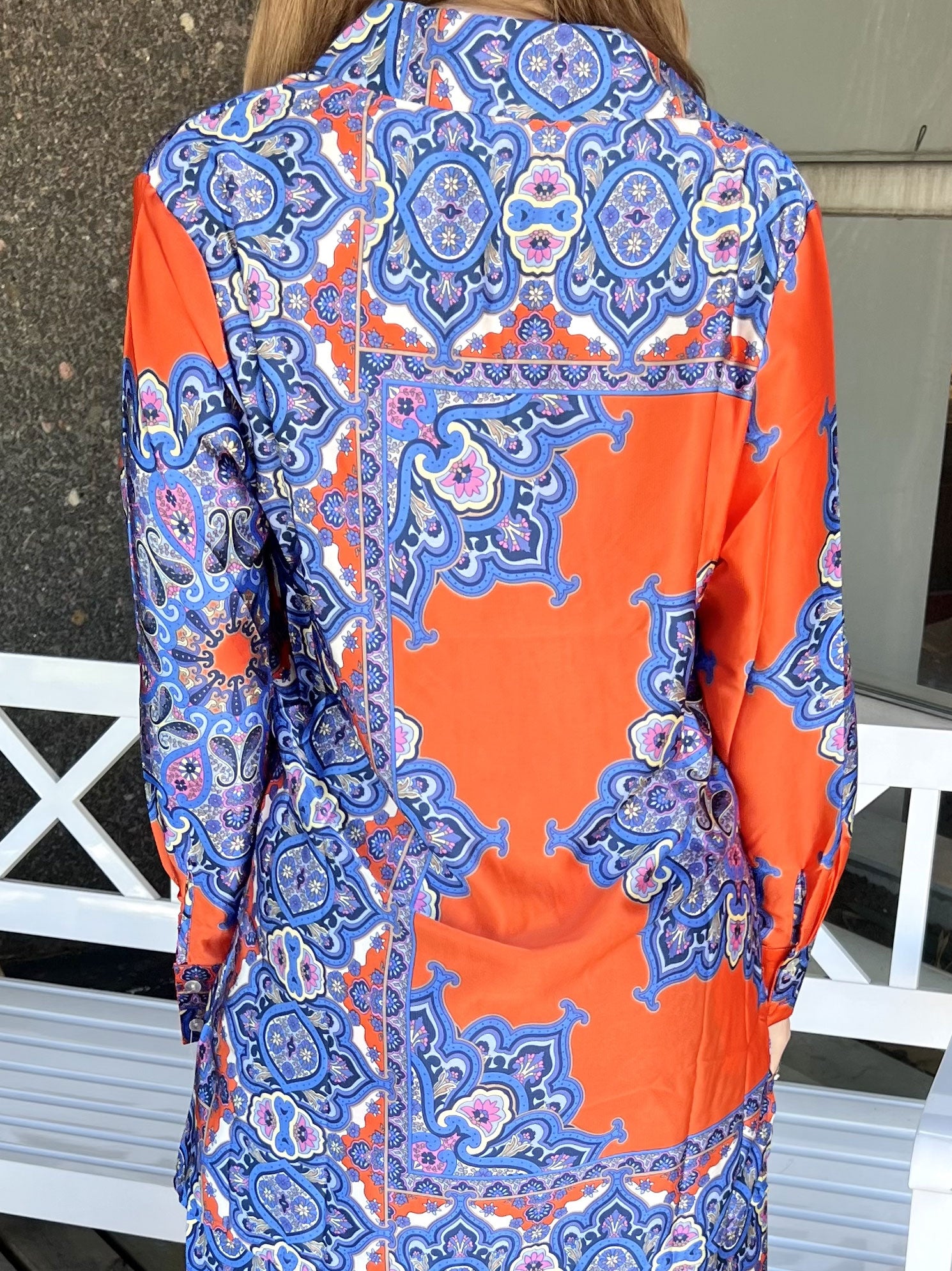 Mali - Paisleymönstrad skjorta i sidenlook