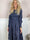 Kelly Denim Long - Klänning med smock över bröstet