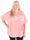 Mintu Stripe - Plus size t-shirt med vogue stående med glittrande similisten