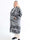 Annah Graphic - Plus size kappa med tydliga sömmar och text