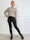 Jani - Stretchiga svarta leggings med brett midjeparti och resårkant