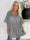 Mintu Stripe - Mjuk t-shirt med vogue stående med glittrande similisten