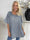 Mintu Stripe - Mjuk t-shirt med vogue stående med glittrande similisten