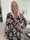 Pams Rose Shirt L/S - Elastisk blus i skrynkelfritt tyg med rosor