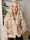 Trisse - Tyk strikcardigan med mesh og pailletter