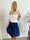 Pams Plain Short Skirt - Kort kjol i stretchigt tyg med fickor