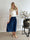 Pams Plain Midi Skirt - Kjol i stretchigt material med fickor