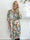 Miracle Floral Dress L/S - Blommig klänning med resår och långa ärmar