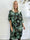 Miracle Gold Flower Dress L/S - Blommig klänning med resår